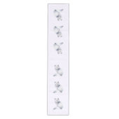 Cute Nordic Fox met Floral Markings Medium Tafelloper (Voorkant)