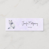 Cute Nordic Fox met Floral Markings Mini Visitekaartje (Voorkant)