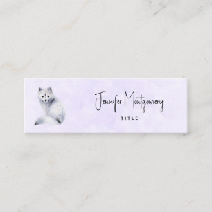 Cute Nordic Fox met Floral Markings Mini Visitekaartje