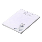 Cute Nordic Fox met Floral Markings Notitieblok (Linkerzijde)