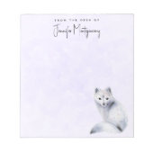 Cute Nordic Fox met Floral Markings Notitieblok (Voorkant)