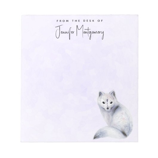 Cute Nordic Fox met Floral Markings Notitieblok (Voorkant)