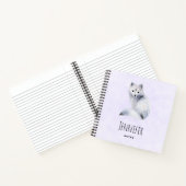 Cute Nordic Fox met Floral Markings Notitieboek (Binnen)