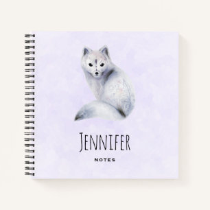 Cute Nordic Fox met Floral Markings Notitieboek
