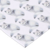 Cute Nordic Fox met Floral Markings Patterned Tafelkleed (Gekanteld)