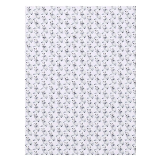 Cute Nordic Fox met Floral Markings Patterned Tafelkleed (Voorkant)