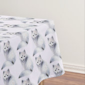 Cute Nordic Fox met Floral Markings Patterned Tafelkleed (Voorbeeld)