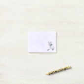 Cute Nordic Fox met Floral Markings Post-it® Notes (Op bureau)