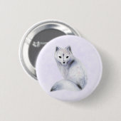 Cute Nordic Fox met Floral Markings Ronde Button 5,7 Cm (Voorkant /achterkant)