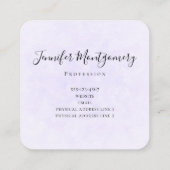 Cute Nordic Fox met Floral Markings Square Vierkante Visitekaartje (Achterkant)