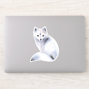 Cute Nordic Fox met Floral Markings Sticker