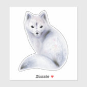 Cute Nordic Fox met Floral Markings Sticker (Vel)
