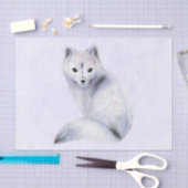 Cute Nordic Fox met Floral Markings Tissuepapier (Craft)