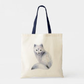 Cute Nordic Fox met Floral Markings Tote Bag (Achterkant)