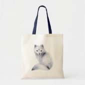 Cute Nordic Fox met Floral Markings Tote Bag (Voorkant)