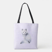 Cute Nordic Fox met Floral Markings Tote Bag (Achterkant)