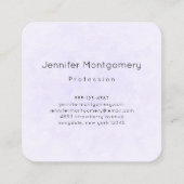 Cute Nordic Fox met Floral Markings Vierkante Visitekaartje (Achterkant)