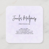 Cute Nordic Fox met Floral Markings Vierkante Visitekaartje (Achterkant)