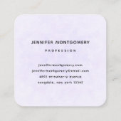 Cute Nordic Fox met Floral Markings Vierkante Visitekaartje (Achterkant)