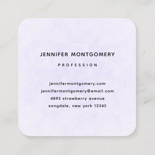 Cute Nordic Fox met Floral Markings Vierkante Visitekaartje (Achterkant)