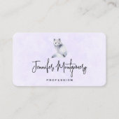 Cute Nordic Fox met Floral Markings Visitekaartje (Voorkant)