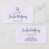 Cute Nordic Fox met Floral Markings Visitekaartje (Voorkant / Achterkant)