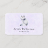 Cute Nordic Fox met Floral Markings Visitekaartje (Voorkant)