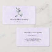 Cute Nordic Fox met Floral Markings Visitekaartje (Voorkant / Achterkant)