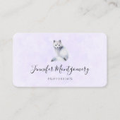 Cute Nordic Fox met Floral Markings Visitekaartje (Voorkant)