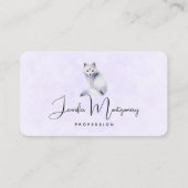 Cute Nordic Fox met Floral Markings Visitekaartje (Voorkant)