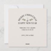 Cute nordic gnome kerst feestdagenkaart (Achterkant)