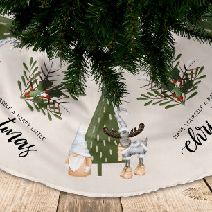 Cute nordic gnome kerst kerstboom rok