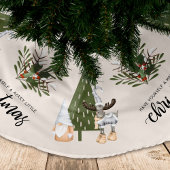 Cute nordic gnome kerst kerstboom rok