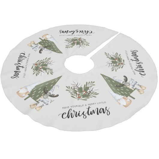 Cute nordic gnome kerst kerstboom rok (Gekanteld)