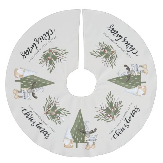 Cute nordic gnome kerst kerstboom rok (Voorkant)