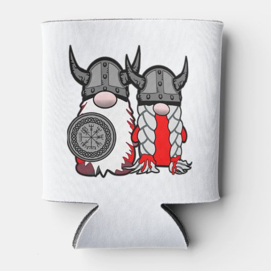 Cute Nordic Gnomes Viking Tomte Couple Scandinavia Blikjeskoeler (Voorkant)