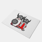 Cute Nordic Gnomes Viking Tomte Couple Scandinavia Deurmat (Schuin)