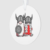 Cute Nordic Gnomes Viking Tomte Couple Scandinavia Ornament (voorkant)