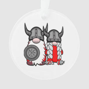 Cute Nordic Gnomes Viking Tomte Couple Scandinavia Ornament