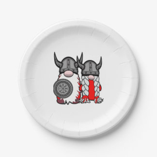 Cute Nordic Gnomes Viking Tomte Couple Scandinavia Papieren Bordje