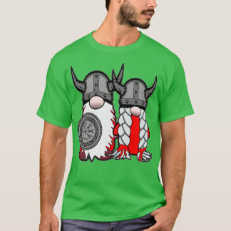 Cute Nordic Gnomes Viking Tomte Couple Scandinavia T-shirt
