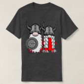 Cute Nordic Gnomes Viking Tomte Couple Scandinavia T-shirt (Design voorkant)