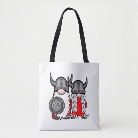 Cute Nordic Gnomes Viking Tomte Couple Scandinavia Tote Bag (Voorkant)