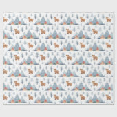 Cute Nordic Holiday Beer Pattern Cadeaupapier (Vlak)