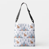Cute Nordic Holiday Beer Pattern Crossbody Tas (Achterkant)