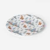 Cute Nordic Holiday Beer Pattern Papieren Bordje (Gekanteld)