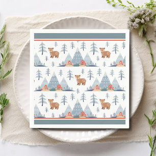 Cute Nordic Holiday Beer Pattern Servet