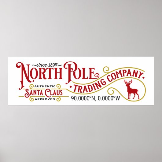 Cute North Pole Business sign poster (Voorkant)