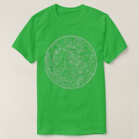 Cute North Sky Map Star Chart Constellatio T-shirt (Design voorkant)