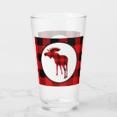 Cute Northern gose buffalo plaid Glas (Achterkant)